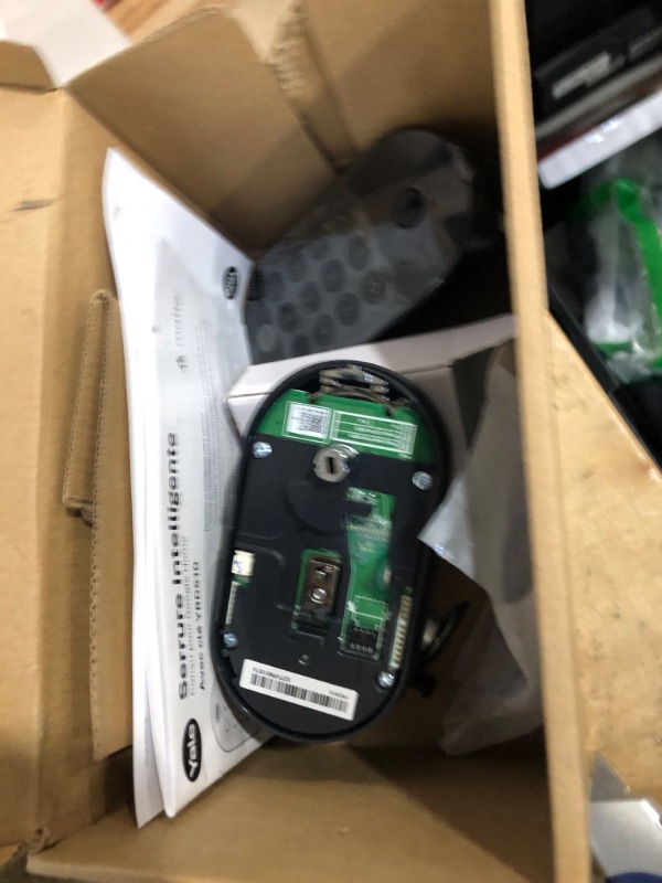 Photo 1 of ***UNKNOWN MISSING PIECES/ UNTESTED*** Yale Matte Black Keyed Deadbolt Smart Lock with Google Matter, YRD510-MT1-BLK