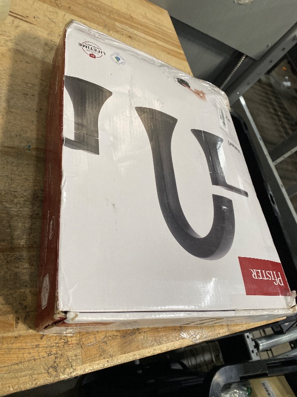 Photo 1 of ***(PARTS ONLY/ MAJOR DAMAGE/ NON FUNCTIONAL)***Pfister Vaneri Bathroom Sink Faucet, 8-Inch Widespread, 2-Handle, 3-Hole, NSF Certified, Matte Black Finish, LF049VRIBB