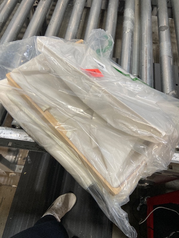 Photo 1 of (missing handles) WOWLIVE 165L Double Laundry Hamper with Lid Bamboo Laundry Basket 2 Section,Large Dirty Clothes Hamper