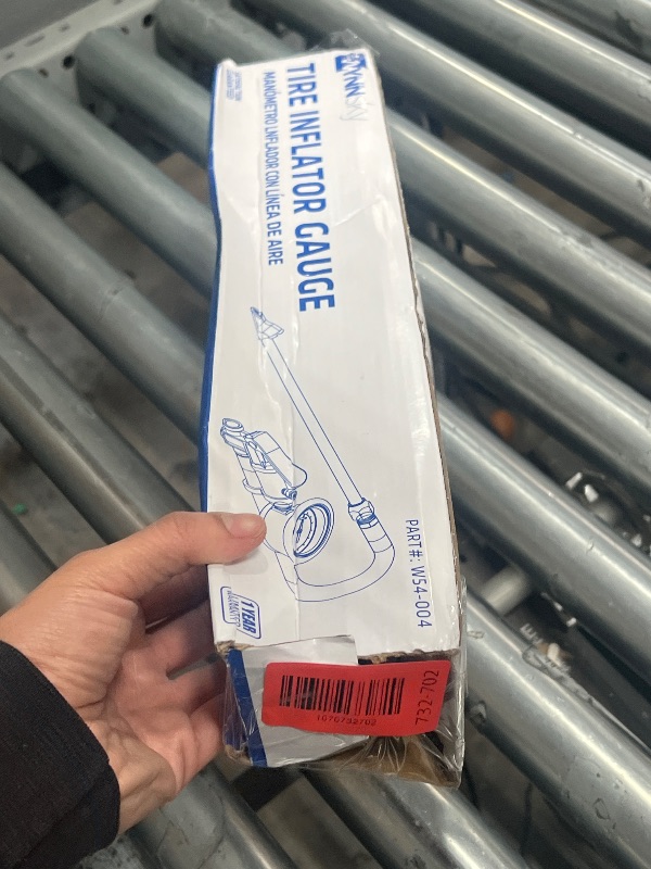 Photo 1 of WYNNsky Tire Inflator with Tire Pressure Gauge, Extended Straight-on Air Chuck with 12 Inch Rubber Air Hose