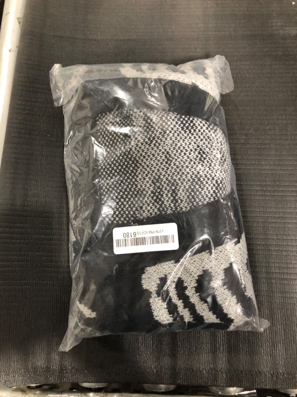 Photo 1 of SHENHE Men's Skeleton Pattern Cardigan Sweaters Long Sleeve Unisex Outwear Knitted Coats Black M