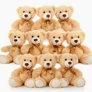 Photo 1 of 10 Packs Teddy Bear Baby Shower Bulk Teddy Bear Stuffed Animals