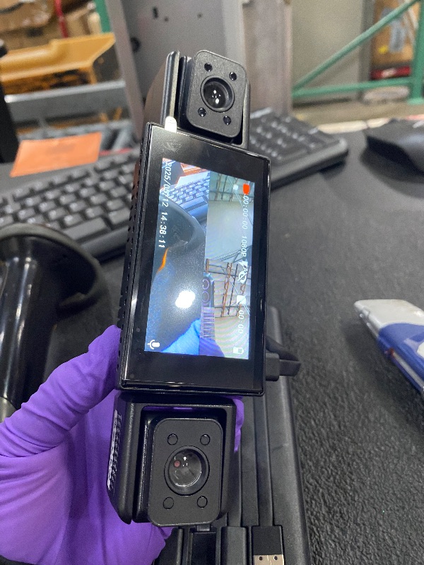 Photo 1 of ******************Missing rear camera & extension cable, dash cam bracket**************
4K 360° DashCam for Cars,4 Channel Car Dash Cam Front and Rear Inside with 128GB Card Included,Voice Control,5.8G WiFi GPS,IR Night Vision, G Sensor, 24/7 Parking Mode