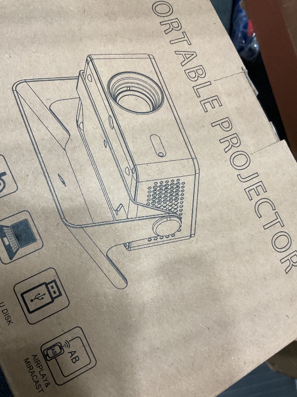 Photo 1 of [4K Support & Electronic Focus] Projector with WiFi and Bluetooth, 4K 1080P Native Projector Keystone & Zoom, 20W Speaker, 180°Adjustable Portable Projector for Phone, Laptop, Bedroom, Outdoor