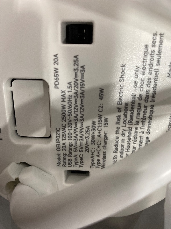 Photo 1 of ***(used)***ANNQUAN 20 Amp Pop Up Countertop Outlet with 15W Wireless Charger,Max 65W Power Delivery,4.75" Pop Up Electrical Outlet with 3 Outlets 3 USB Ports for Home Office