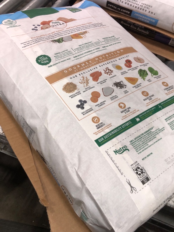 View 2 of **EXP:JAN/08/2026** Nutro Ultra Adult Weight Management Dry Dog Food, Chicken, Lamb and Salmon Protein Trio, 24 lb Bag