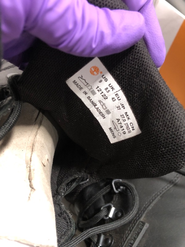 Photo 1 of (used) Timberland Men's White Ledge Mid Waterproof Hiking Boot, Black, 9 US