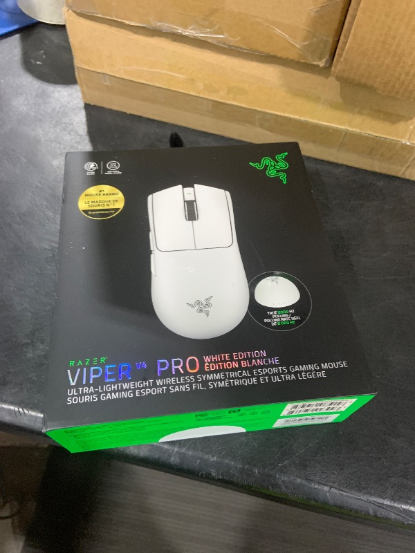 Photo 1 of Razer Viper V4 Pro Wireless Esports Gaming Mouse – 50g Ultra Lightweight, Fast & Precise, 50K DPI Optical Sensor, 8K Polling, Gen-4 Optical Switches, Scroll Wheel, USB-C Charging, for PC & Mac – White