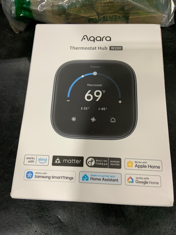 Photo 1 of Aqara Smart Thermostat W200 with Apple Adaptive Temperature & Clean Energy Guidance, 4" Touchscreen, Matter Controller, Built-in Radar Sensor, Works with Apple Home, Siri, Google Assistant, Alexa