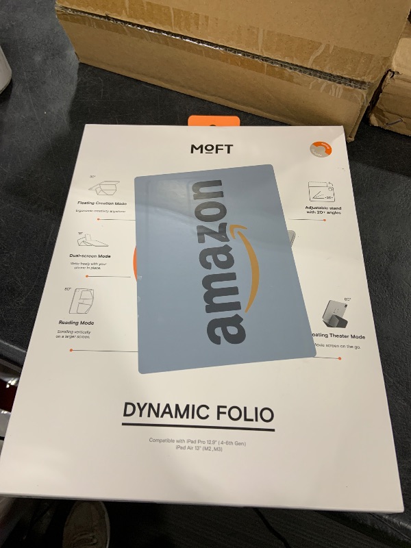 Photo 1 of MOFT Dynamic Folio Case for iPad Pro 12.9" (6th 2022 | 5th 2021 | 4th 2020), Slim Magnetic Stand Case with 20+ Viewing Angles, Auto Wake/Sleep, Ultra Thin, Beach White x Terracotta