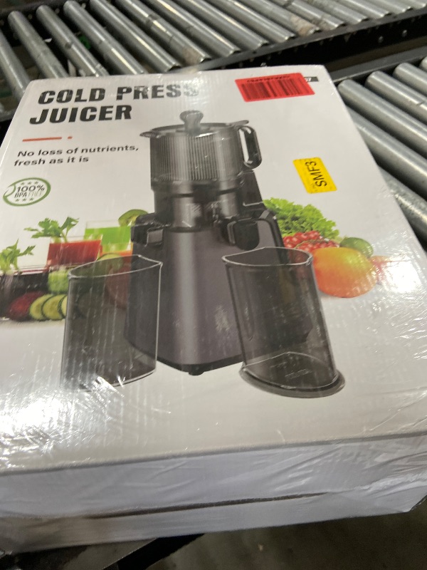 Photo 1 of Juicer Machines with 5.8" Large Chute, 2-in-1 Cold Press Juicer for Whole Vegetables Fruits 400W, Masticating juicer Easy to Clean Juice Extractor Machine for Making Nut Mike, Juice, Premium Gray