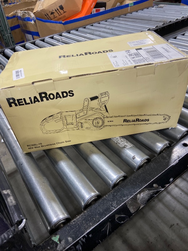 Photo 1 of ReliaRoads 16-Inch Brushless Chainsaw, 40V (2 x 20V MAX) Cordless Battery Powered Chain Saw Kit (Includes 2 Chains) Compatible DeWALT Battery for Wood/Tree Cutting and Pruning (Battery Not Included)