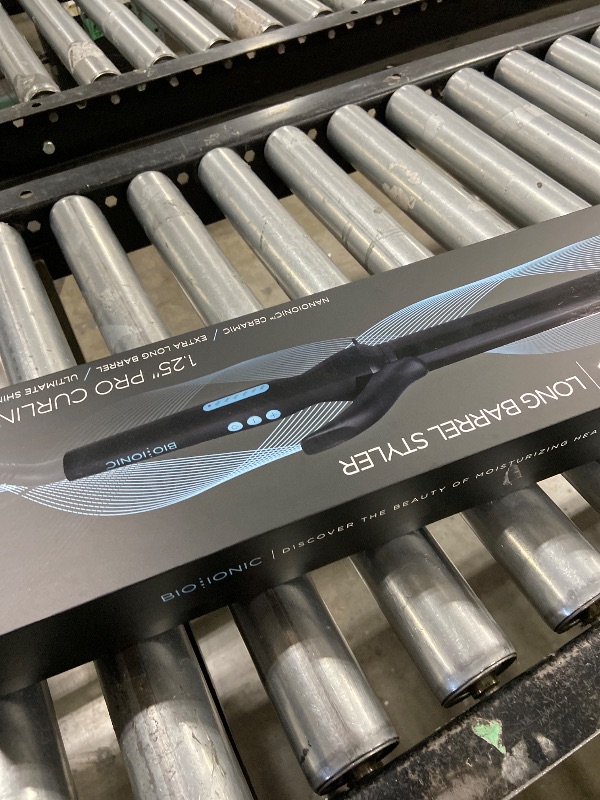 Photo 1 of Bio Ionic Long Barrel Styler, 1.25 inch Extended Curling Iron with Moisture Heat Technology & NanoIonic MX, Versatile Curling Wand with Longer Barrel for Medium Sized Defined Curls