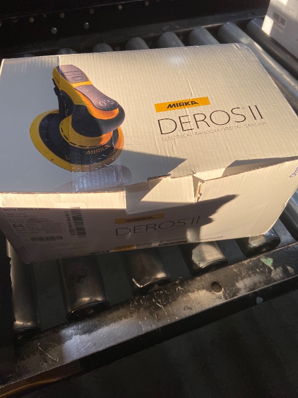 Photo 1 of Mirka DEROS II 650 Dust-Free Sander, 6 Inch Hook & Loop - 5.0mm Orbit Random Orbital Sander – 110V Electric Power Tool for Woodworking, Drywall, Automotive Car & Wood Sanding
