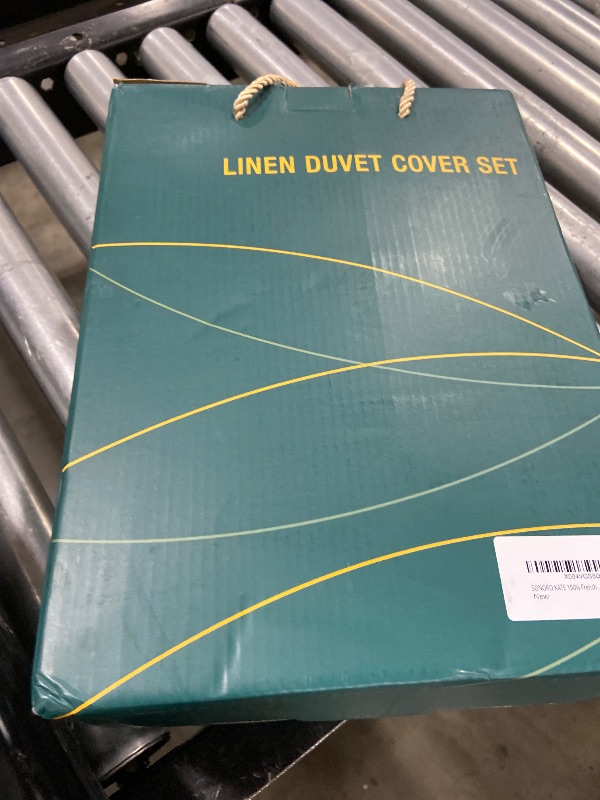 Photo 1 of SONORO KATE 100% French Linen Duvet Cover King Size, Soft Breathable for Hot Sleepers, Moisture Wicking & Durable Cover Set - Zipper Closure & 4 Corner Ties Duvet Covers 3 Piece (Cream,King)