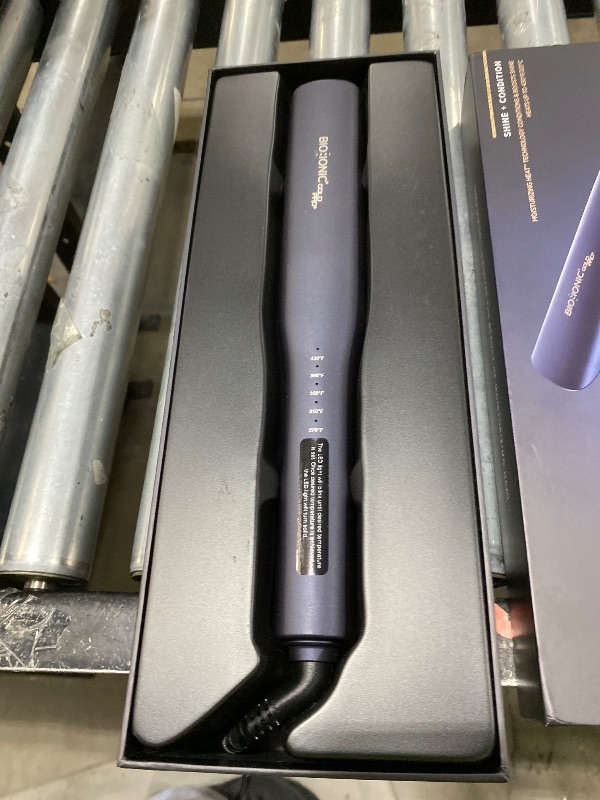 Photo 1 of Bio Ionic GoldPro 1.5" Hair Straightener, Blue, Moisturizing Heat Technology & 24K Gold MX, Hair Straightening Iron for Sleek Styles & Flat Iron Curls, 40% Longer Plates, Adjustable Heat