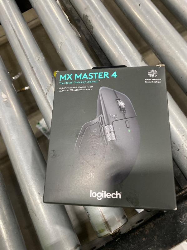 Photo 1 of Logitech MX Master 4, Ergonomic Wireless Mouse with Advanced Performance Haptic Feedback, Ultra-Fast Scrolling, USB-C Charging, Bluetooth, Windows, MacOS - Graphite