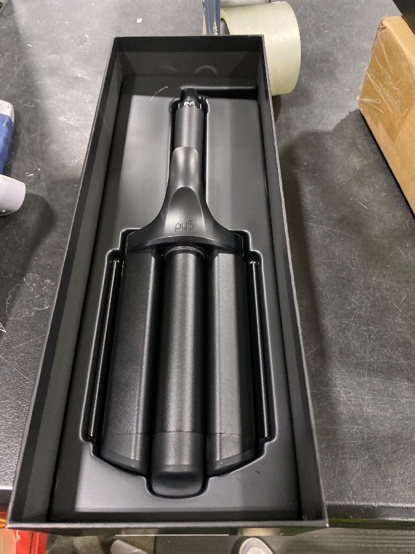 Photo 1 of GHD Wave Triple Barrel Hair Waver, Black, Professional Ceramic Styling Tool for Beach Waves, 1.3 Inch Barrels, 365°F Temperature Control