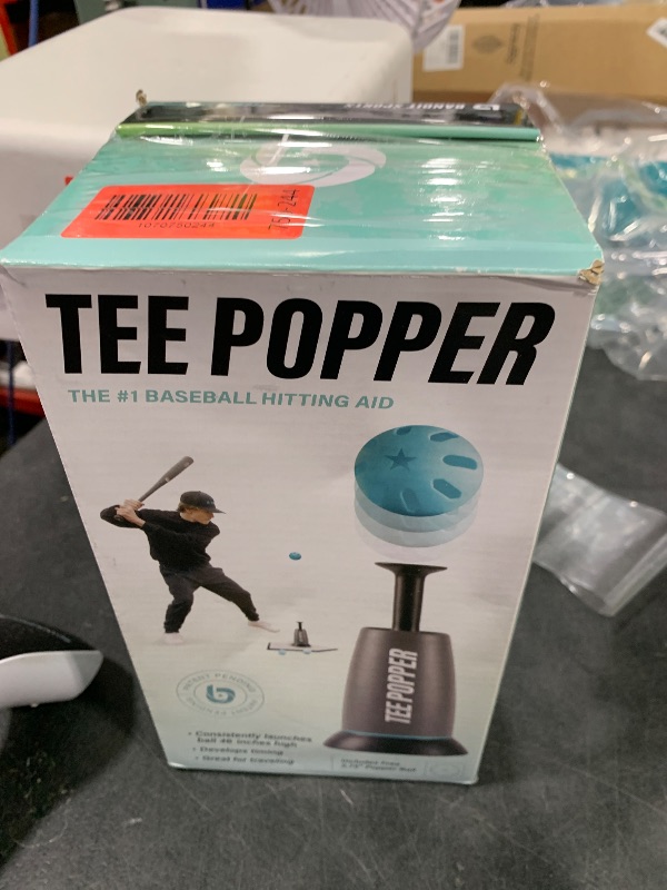 Photo 1 of Bandit Sports Tee Popper, Durable Nylon Strength, Batting Tee for Perfect Swings, Baseball Training for Hitting Without a Pitcher 1 Popper Ball Included