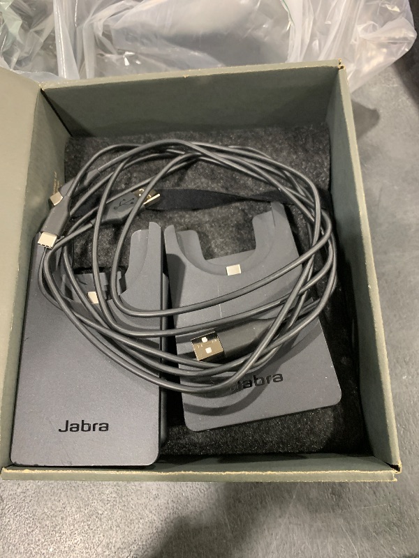 Photo 1 of Jabra Evolve2 55 Stereo Wireless Headset - Charging Stand, AirComfort Technology, Noise-Cancelling Mics & Active Noise Cancellation - Works with UC Platforms Such as Zoom & Google Meet - Black