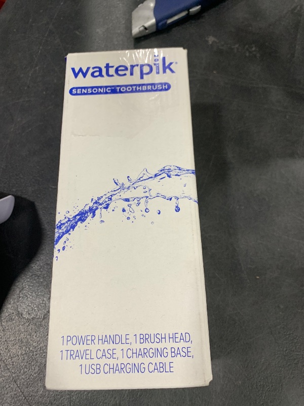Photo 1 of Waterpik Sensonic Sonic Electric Toothbrush, Rechargeable Toothbrush for Adults with 3 Modes, Travel Case, USB Charger, White STW-03W020, Packaging May Vary