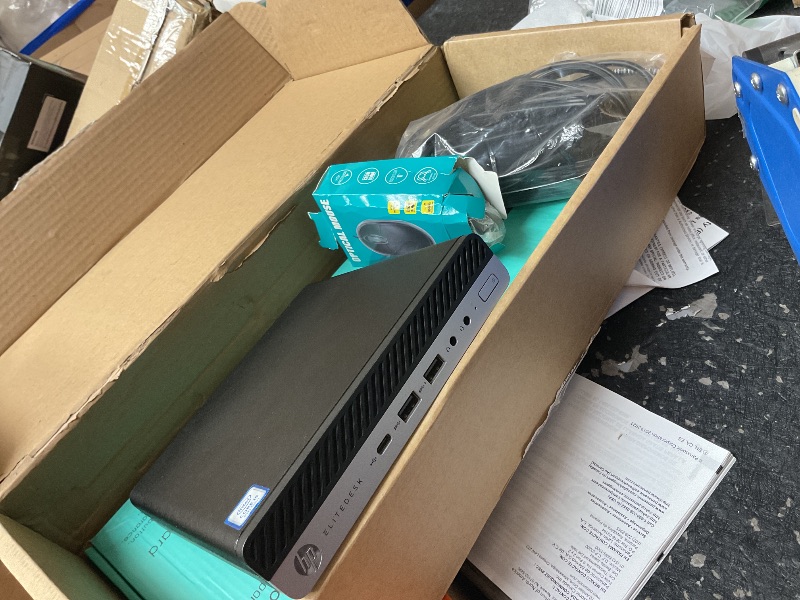 Photo 1 of HP EliteDesk 800 G5 Mini - 9th Gen Intel Core i5-9500T 6-Core up to 3.70 GHz, 16GB DDR4 Memory, 256GB NVMe SSD, WiFi-6, Bluetooth 5.0, Intel UHD Graphics 630, windows 11 Pro (Renewed)