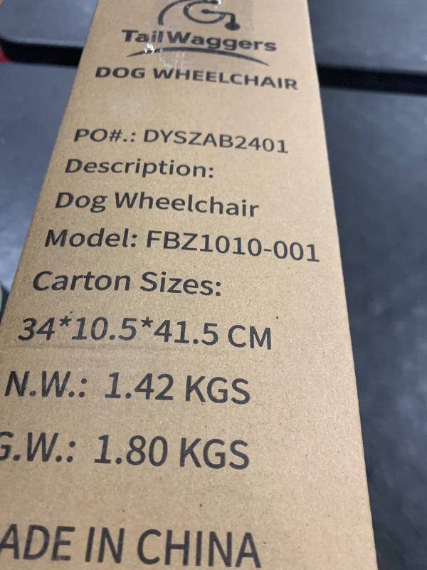 Photo 1 of TailWaggers Small Dog Wheelchair for Back Legs | Adjustable Mobility Aid | All-Terrain Wheels| for Pets that fit a Teddy Dog's Size