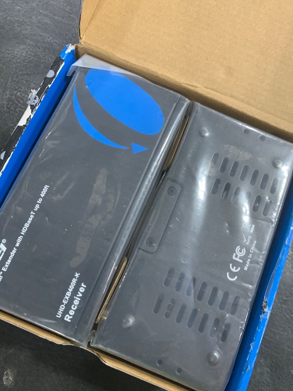 Photo 1 of OREI 4K HDMI over Ethernet Extender Balun - HDBaseT UltraHD 4K @ 60Hz 4:4:4 CAT5e/6/7 Cable with HDR, CEC & IR Control, RS-232 Up to 400 Ft Loop Out POC Audio Out (UHD-EXB400R-K)