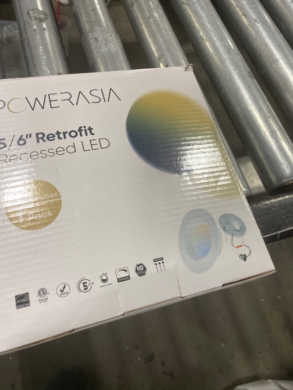 Photo 1 of 1 Pack 5/6 Inch LED Can Lights Retrofit Recessed Lighting, 5CCT 6 Inch Recessed Lights Selectable 2700K-6000K Dimmable, 12W=75W, 1200LM Downlight with Metal Smooth Trim-ETL and Energy Star Certified