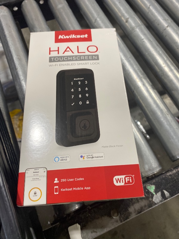 Photo 1 of Kwikset Halo Wi-Fi Smart Lock, Keyless Entry Front Door Touchscreen Deadbolt, Matte Black Finish, Grade AAA Certified, UL Listed, Easy Install No Hub, App Control