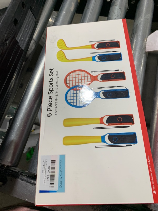Photo 1 of [Fit For switch1/2] 6 in 1 Sports Games Accessories Bundle Set for Nintendo Switch2/Switch1/Switch OLED controller, Family sport party kit for Joycon1/2 with Tennis Rackets, Golf Clubs, Baseball Bat