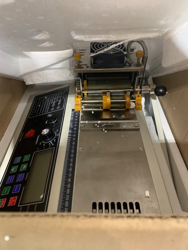 Photo 1 of Webbing Cutter, 5inch LCD Display Cold and Hot Webbing Cutting Machine for Elastic bands Ribbons Nylon Webbing G