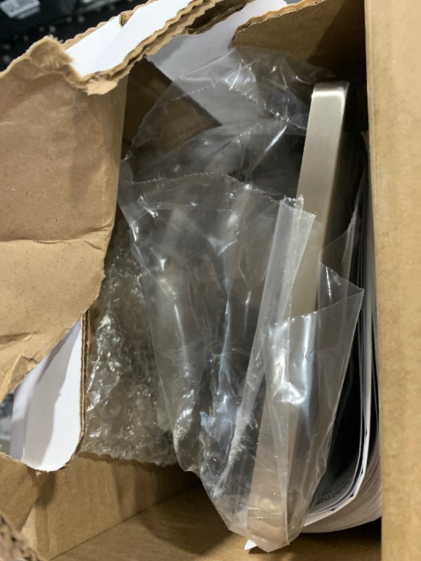 Photo 1 of Delta Modern 14 Series Square Bathtub and Shower Faucet Set, Brushed Nickel Shower Head and Handle Set, Valve Trim Kit, Stainless T14467-SS-PP (Valve Not Included)