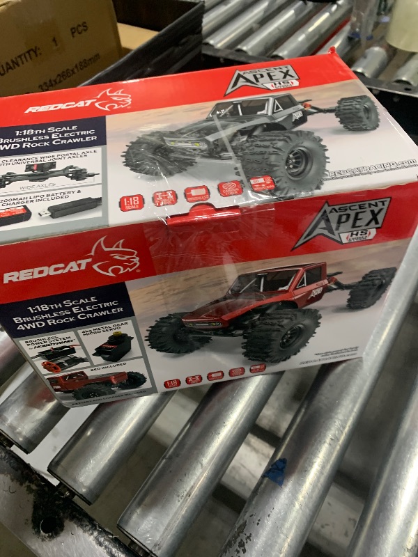 Photo 1 of Redcat Racing Ascent-18 APEX, 1/18 Scale Brushless Electric Rock Crawler, Carbon Fiber, 4WD RC Car for Adults with 2.4GHz Radio System (Red)