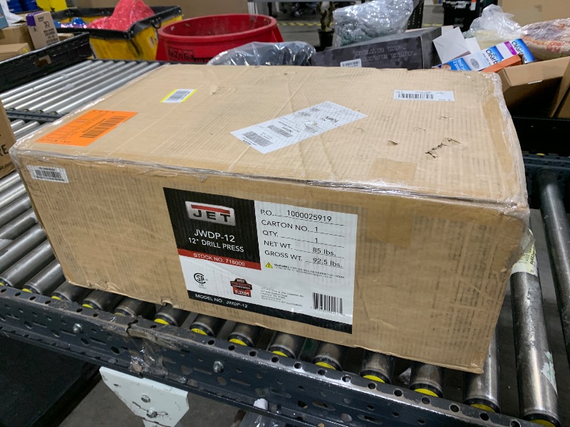 Photo 1 of JET 12-Inch Benchtop Drill Press, Variable Speed, 1/2 HP, 115V 1Ph (Model JWDP-12)