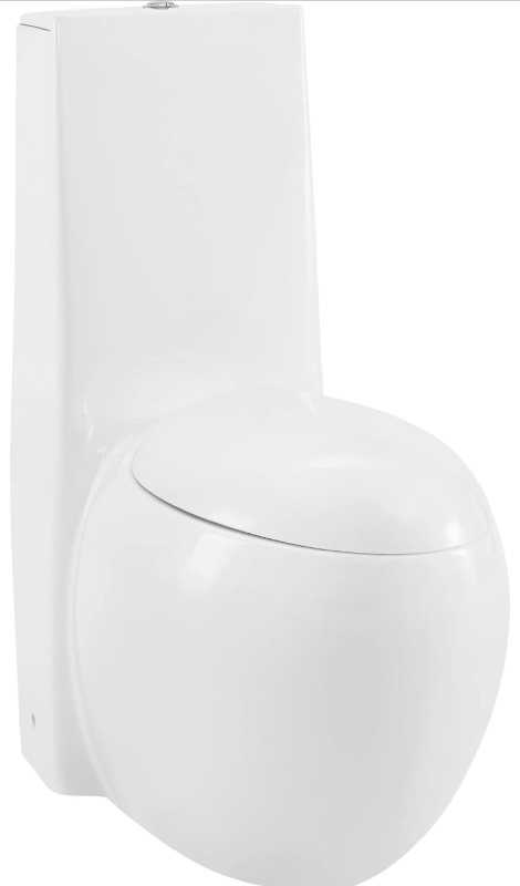 Photo 1 of Swiss Madison Plaisir One-Piece Toilet, ADA Toilet, Elongated Egg Toilet Dual-Flush 1.1/1.6 gpf, Glossy White
