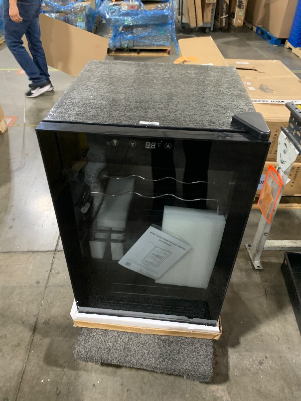 Photo 1 of Antarctic Star Beverage Refigerator Cooler -145 Can Mini Fridge for Soda Beer or wine,with glass door, For Office or Bar with Adjustable Removable Shelves?4.5 Cu. Ft. (Black)