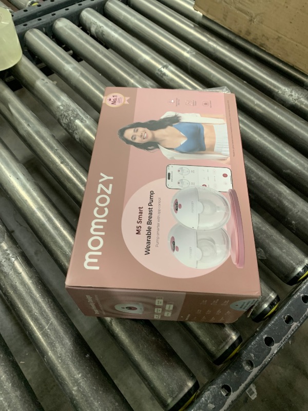 Photo 1 of Momcozy M5 Smart APP Controlled Wearable Breast Pump, Hands-Free Wireless Electric Pump, 3 Modes 9 Suction Levels, BPA-Free, Portable Lightweight, 24mm Flange, 2-Pack Cozy Red