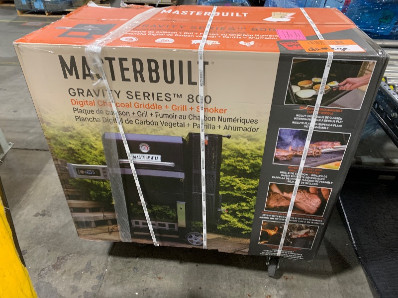 Photo 1 of Masterbuilt® Gravity Series® 800 Smoker Grill - Charcoal Grill plus Griddle Insert, Digital Control, App Connectivity, 800 Cooking Square Inches in Black, Model MB20040221