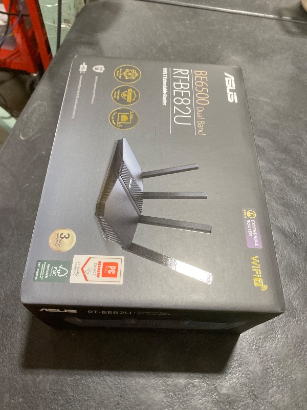 Photo 1 of ASUS RT-BE82U WiFi 7 Router - Dual-Band, Up to 6.5 Gbps, Mesh + VPN Compatible, 3yr Warranty
