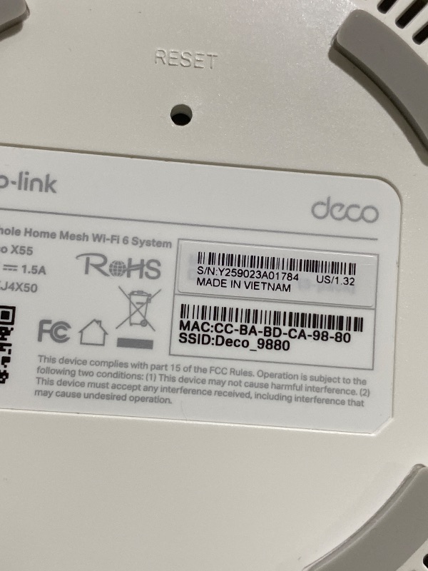 Photo 1 of TP-Link Deco X55 AX3000 WiFi 6 Mesh System - Covers up to 6500 Sq.Ft, Replaces Wireless Router and Extender, 3 Gigabit Ports per Unit, Supports Ethernet Backhaul, Deco X55(3-Pack)