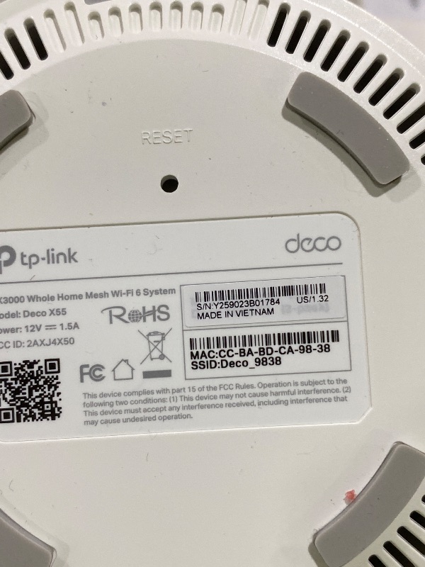 Photo 1 of TP-Link Deco X55 AX3000 WiFi 6 Mesh System - Covers up to 6500 Sq.Ft, Replaces Wireless Router and Extender, 3 Gigabit Ports per Unit, Supports Ethernet Backhaul, Deco X55(3-Pack)