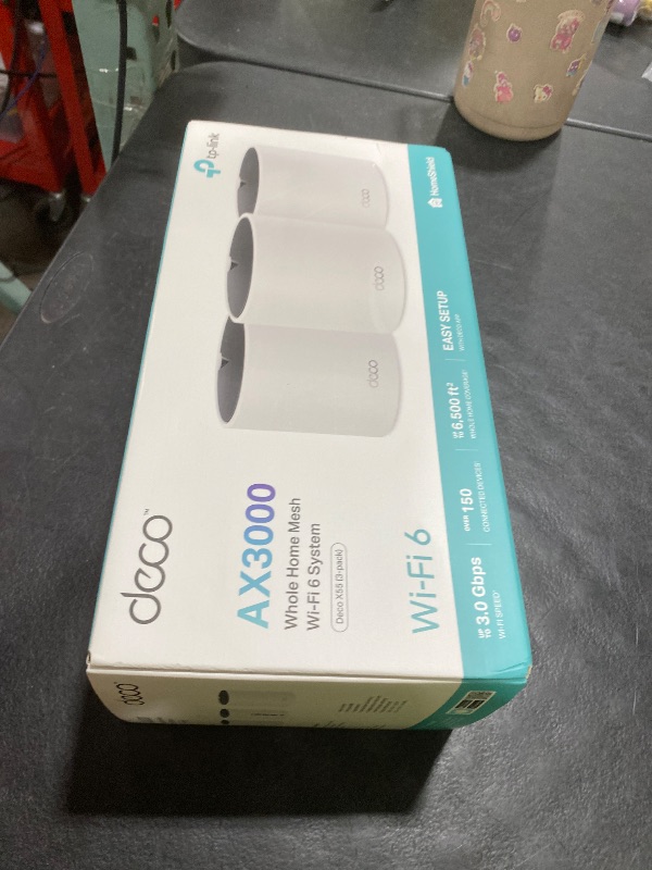 Photo 1 of TP-Link Deco X55 AX3000 WiFi 6 Mesh System - Covers up to 6500 Sq.Ft, Replaces Wireless Router and Extender, 3 Gigabit Ports per Unit, Supports Ethernet Backhaul, Deco X55(3-Pack)