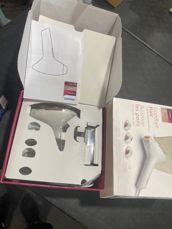 Photo 1 of Philips Lumea 8000 Series IPL Hair Removal Device, Permanent Laser Hair Reduction for Women & Men, Easy and Comfortable Use at Home, SenseIQ, 3 Attachments for Body, Face, Intimate, BRI937/03