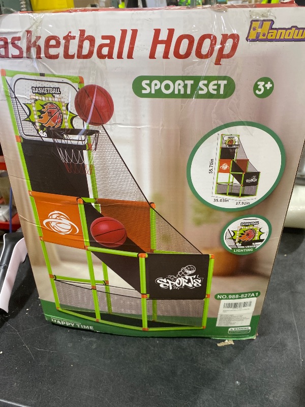 Photo 1 of Arcade Basketball Game Set with Electronic Scoreboard&LED Light: Boy Toys Basketball Hoop Indoor Outdoor with 4 Balls & Air Pump Sports Carnival Games Christmas Birthday Gifts for Kids 3-12 Years Old