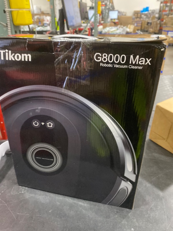 Photo 1 of Tikom Robot Vacuum and Mop Combo, 5000Pa Robotic Vacuum Cleaner, 150 Min Max, App & Remote Control, Ideal for Hard Floor, Carpet, Pet Hair, Self-Charge(G8000 Max)