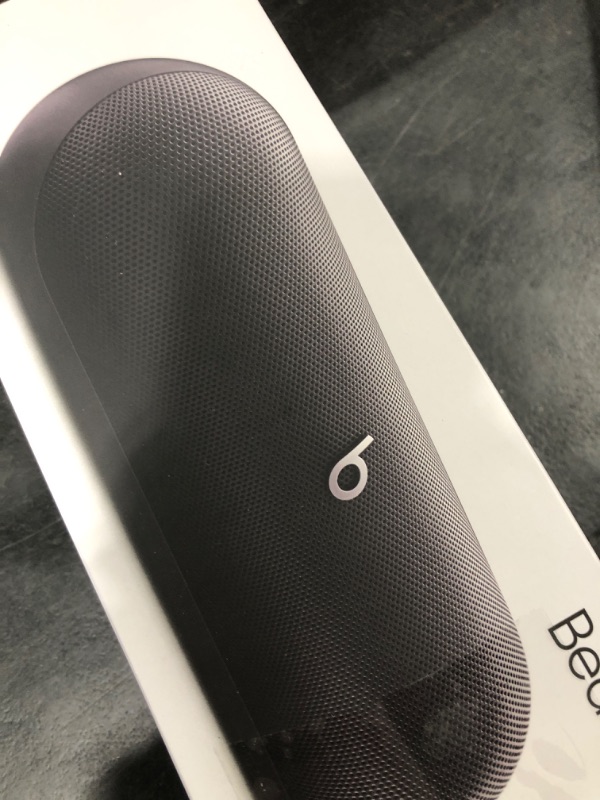 Photo 1 of Beats Pill - Portable Bluetooth Speaker - Up to 24H Battery Life, Water Resistant, Bluetooth, Apple & Android Compatible, Seriously Loud Sound for Home, Outdoor and Travel - Matte Black