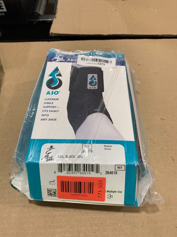 Photo 1 of Med Spec ASO Ankle Stabilizer (XX-Small, Black) - Lace Up Ankle Brace for Sprained Ankle and Peroneal Tendonitis, Orthopedic Ankle Support for Men, Women, Adults, Teens and Kids, Sports Injury Recovery, 264019LPNO516247273