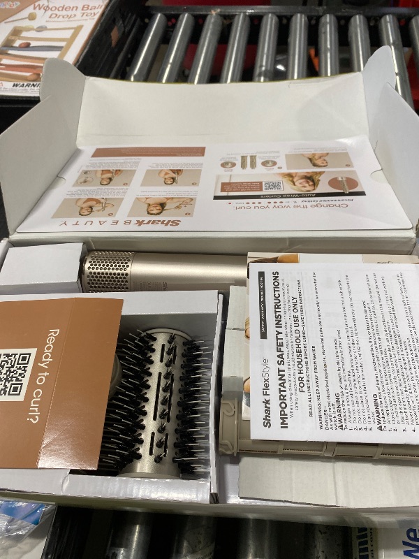 Photo 1 of Shark FlexStyle Air Styling & Drying System, Powerful Hair Dryer Brush & Multi-Styler with Auto-Wrap Curlers, Paddle Brush, Oval Brush, Concentrator Attachment, Stone, HD430