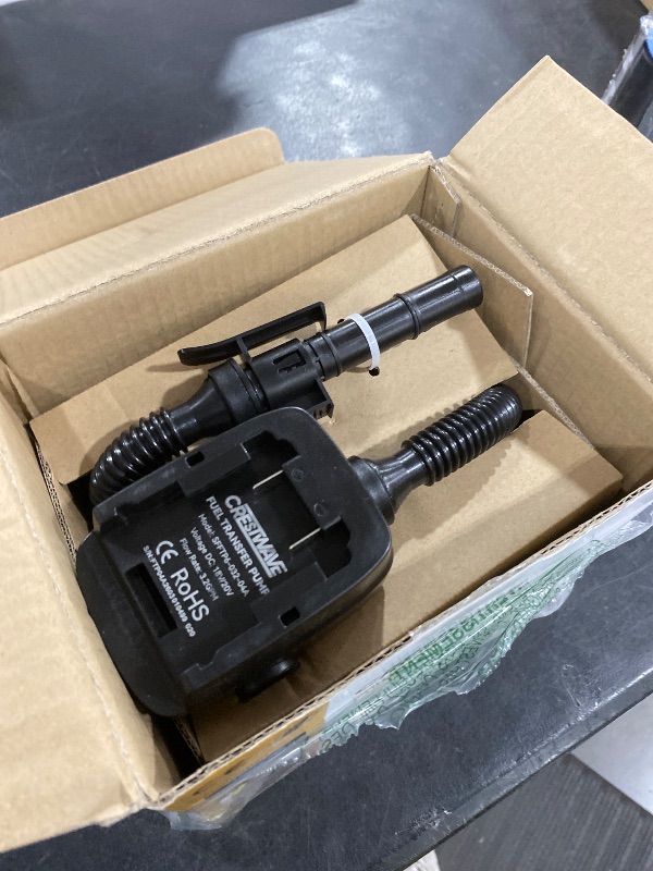 Photo 1 of CrestWave Cordless Fuel Transfer Pump Compatible with DeWalt 20V & Milwaukee 18V Batteries,3.2 GPM Auto-Stop Gas Can Pump, 41" Hose, 4 Adapters, Storage Bag, for Gas, Gasoline, Diesel, Kerosene
